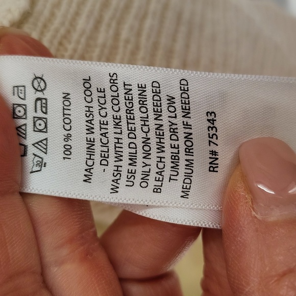 If it were me cozy cream knit open  cardigan size medium with pockets cotton - Picture 6 of 6